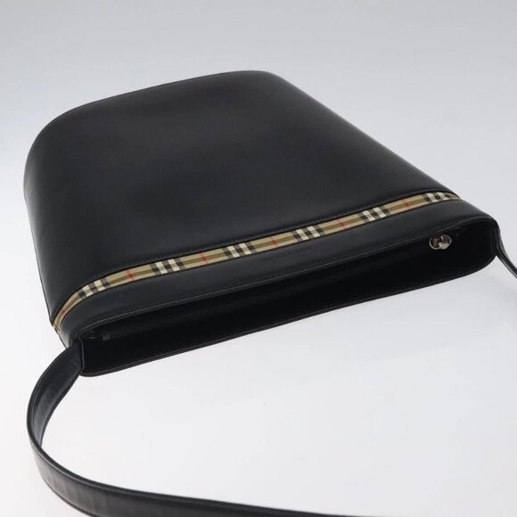 BURBERRY Shoulder Bag Leather Black Auth - Picture 10 of 16